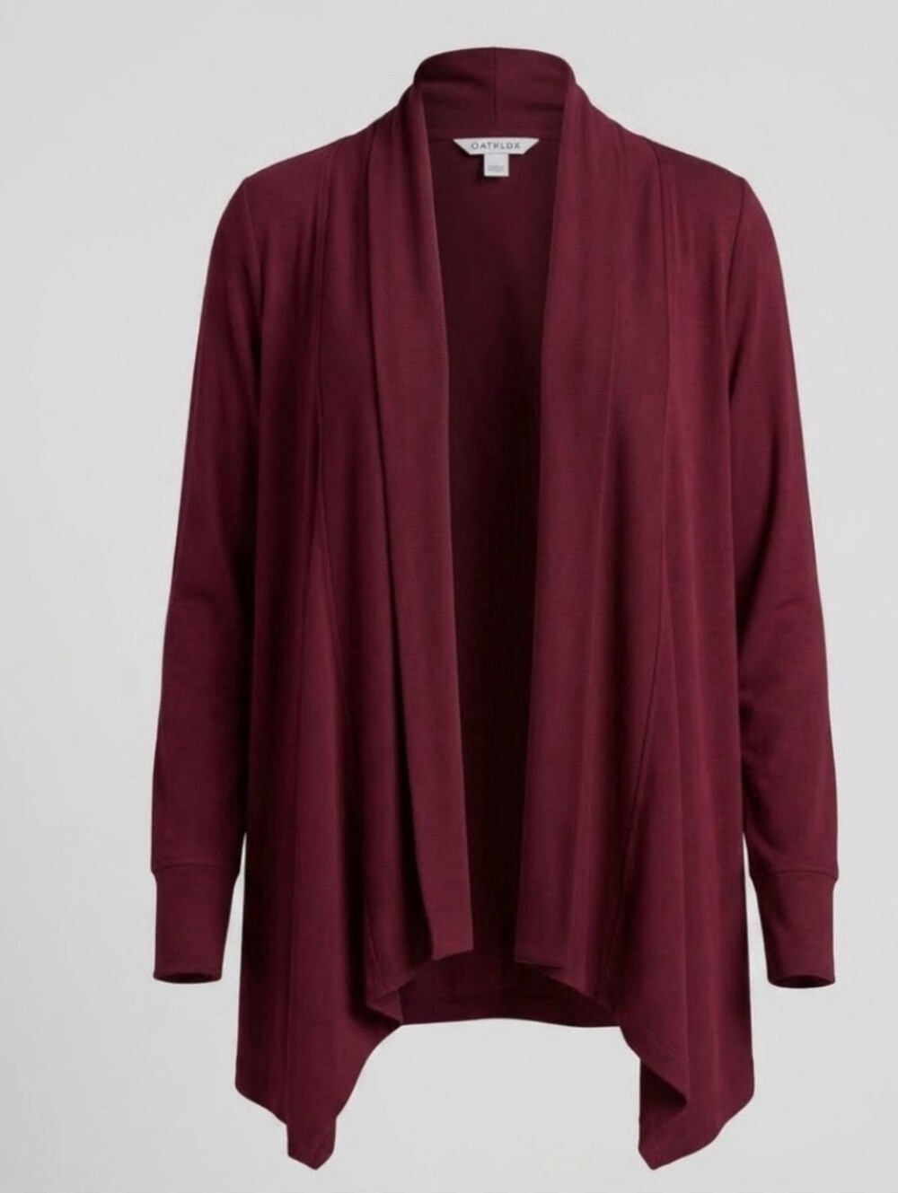 Athleta Pranayama Open-Front Draped Cardigan - Burgundy